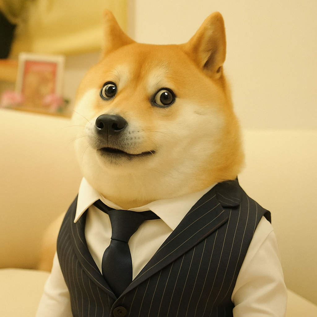 Doge in a suit, representing $Invest